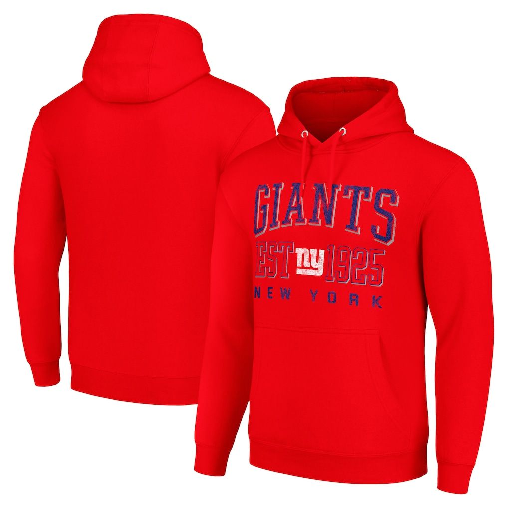 Men 2026 NFL New York Giants red Hoodie hooded style 01->new orleans saints->NFL Jersey
